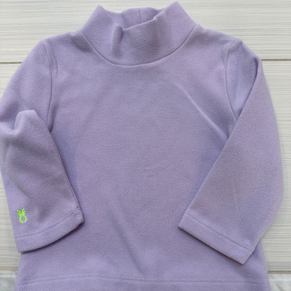 Dudley Stephens Terry Fleece Purple Turtleneck